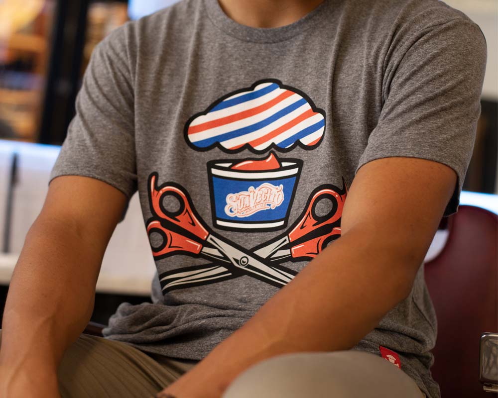 Barber Shop Crossbones Tee - Image 3