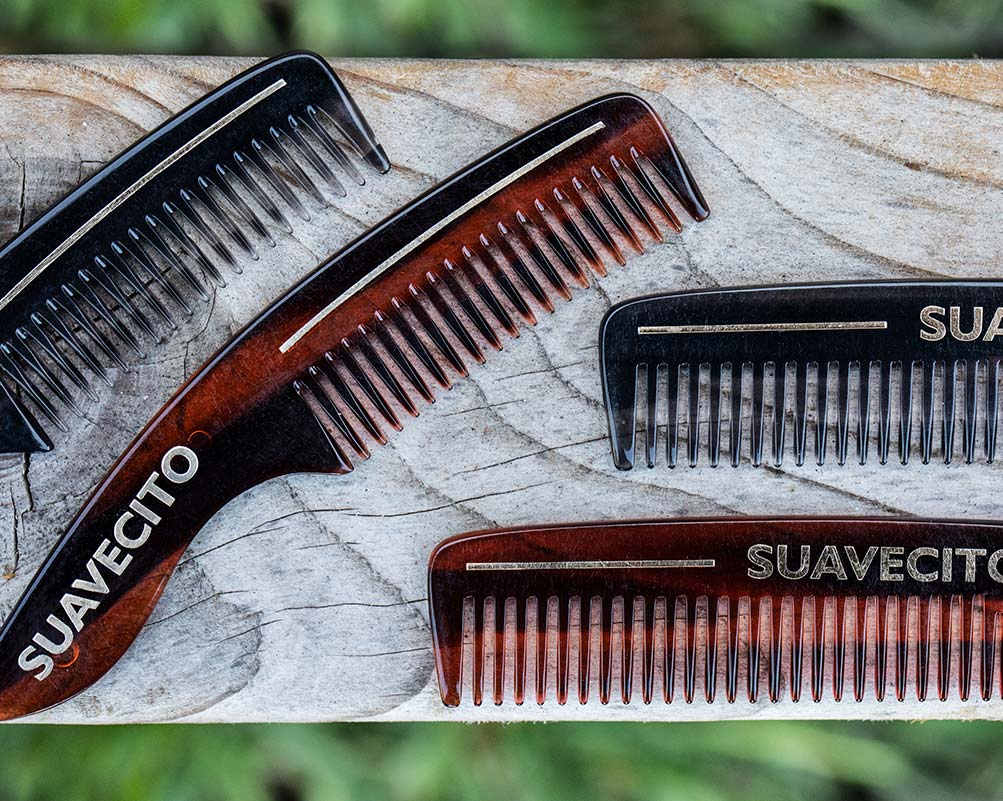 Deluxe Handle Beard Comb - Amber - Image 3