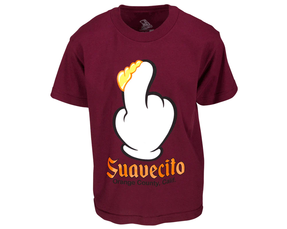 Finger Scoop Burgundy Tee