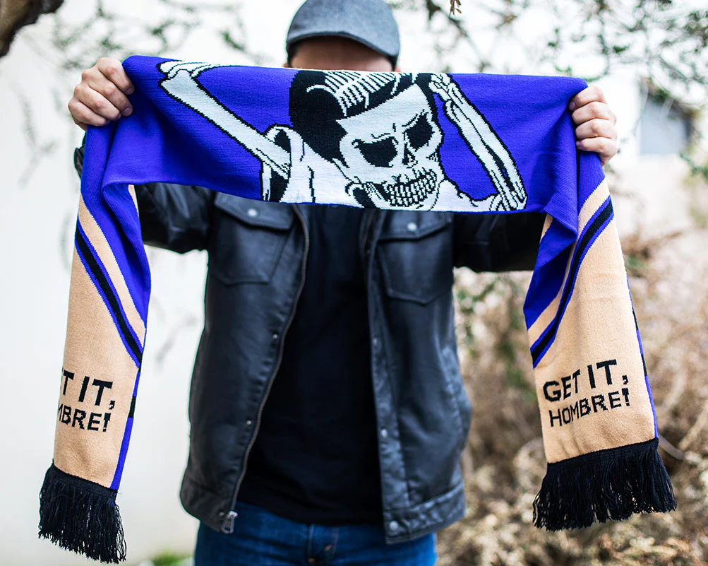 Get It Hombre Knit Scarf - Blue - Image 3