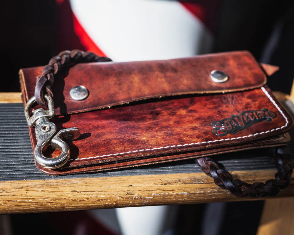 Leather Wallet Chain - Antique Brown - Image 5