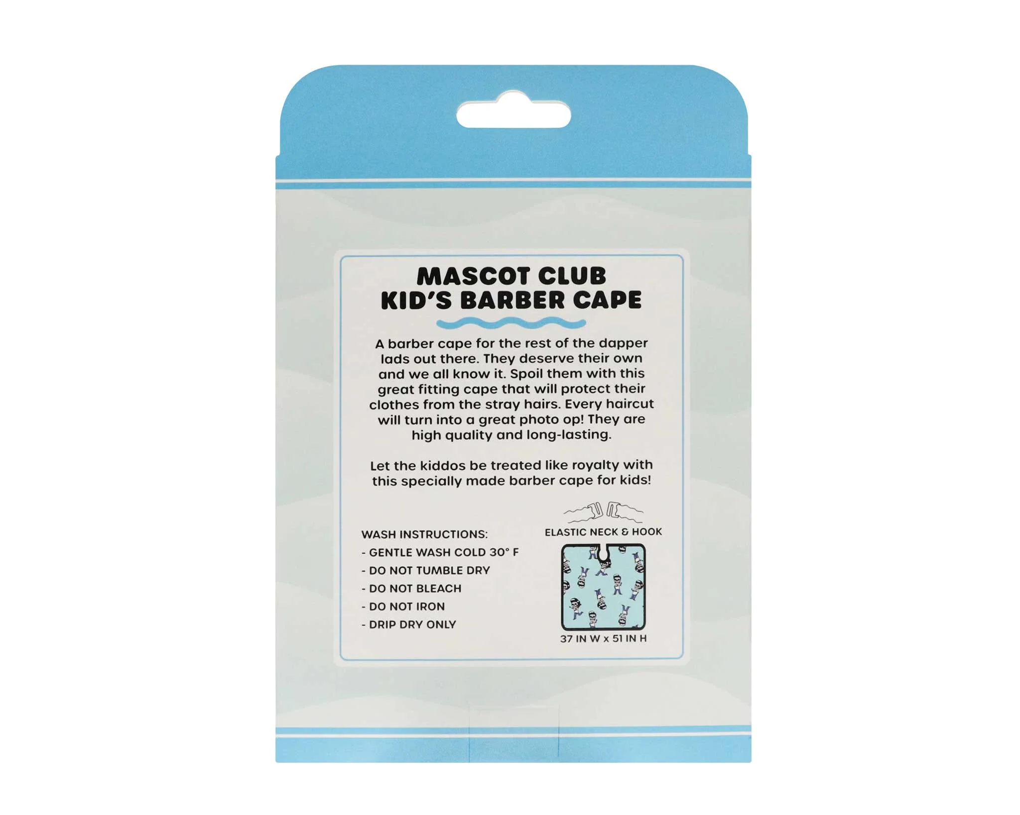 Mascot Club Kid’s Barber Cape - Blue - Image 4