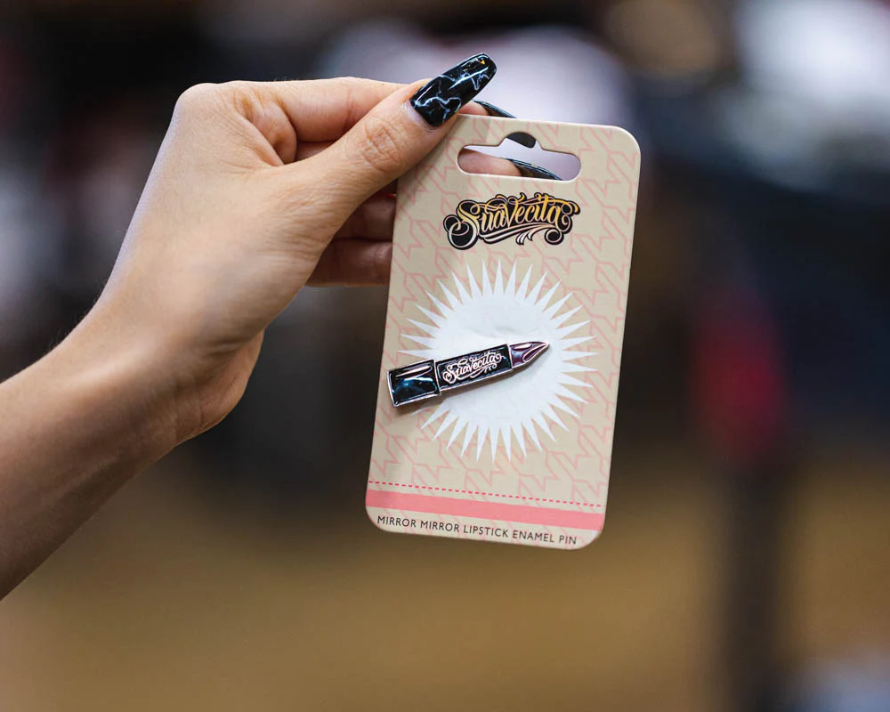Mirror Mirror Lipstick Enamel Pin - Image 3