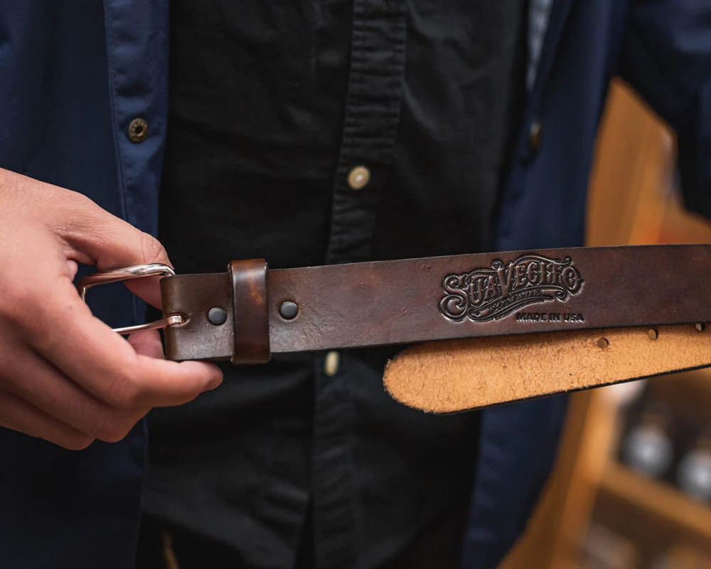 OG Script Leather Belt - Antique Brown - Image 4