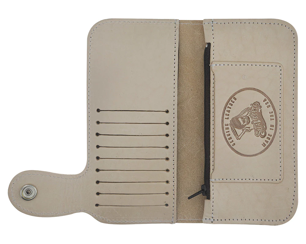Patterned Chain Wallet - Natural - Image 3