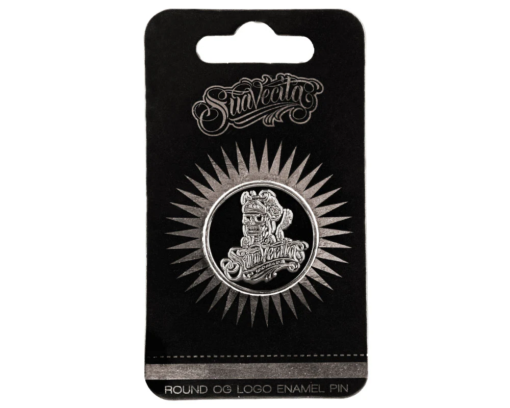 Round Suavecita OG Logo Enamel Pin - Silver