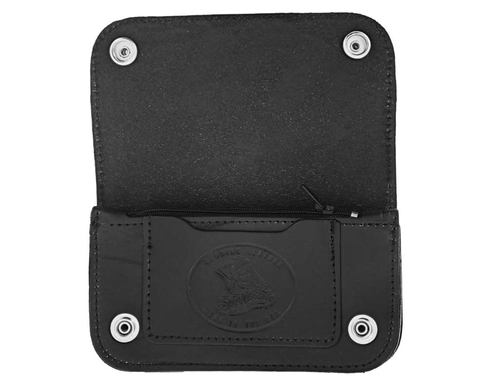 Skeleton Chained Biker Wallet - Black - Image 3