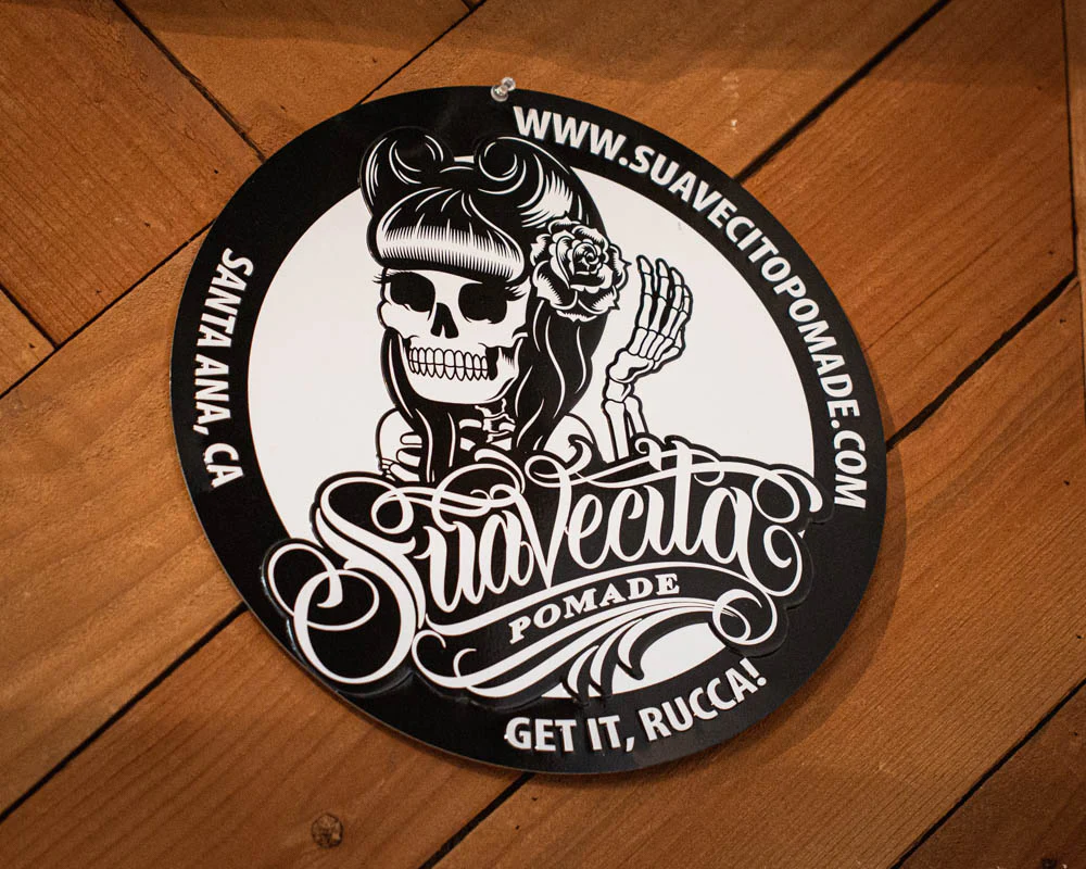Suavecita Black and White Tin Sign - Image 2