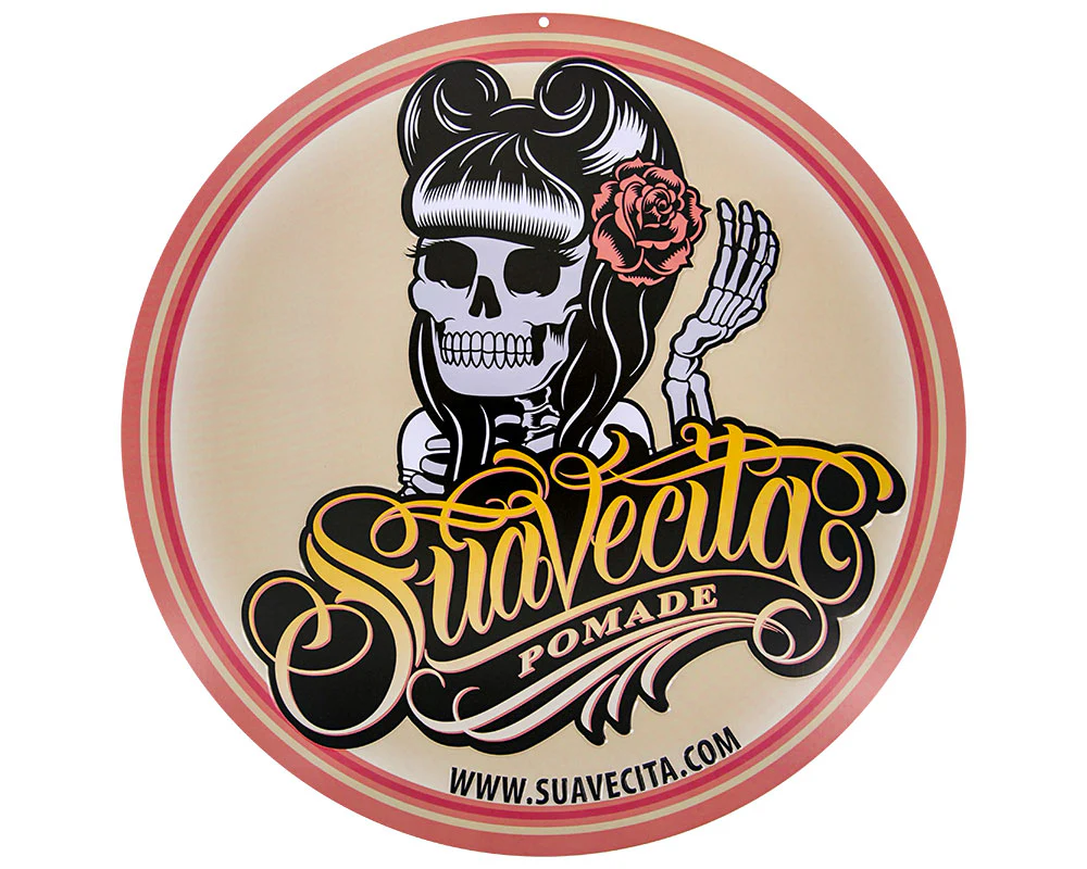 Suavecita Top Logo Embossed Metal Sign